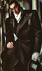 Tamara de Lempicka Portrait of Man in Overcoat painting